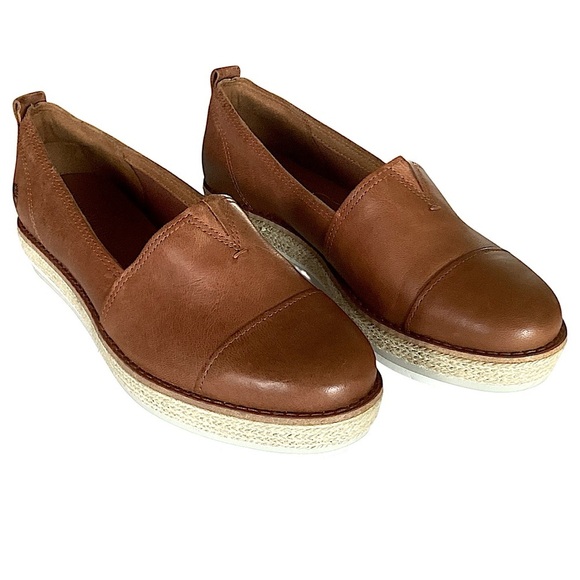 Timberland Emerson Slip-On Full Grain Leather Brown & White Sneaker Loafer Sz 10 - Picture 1 of 16